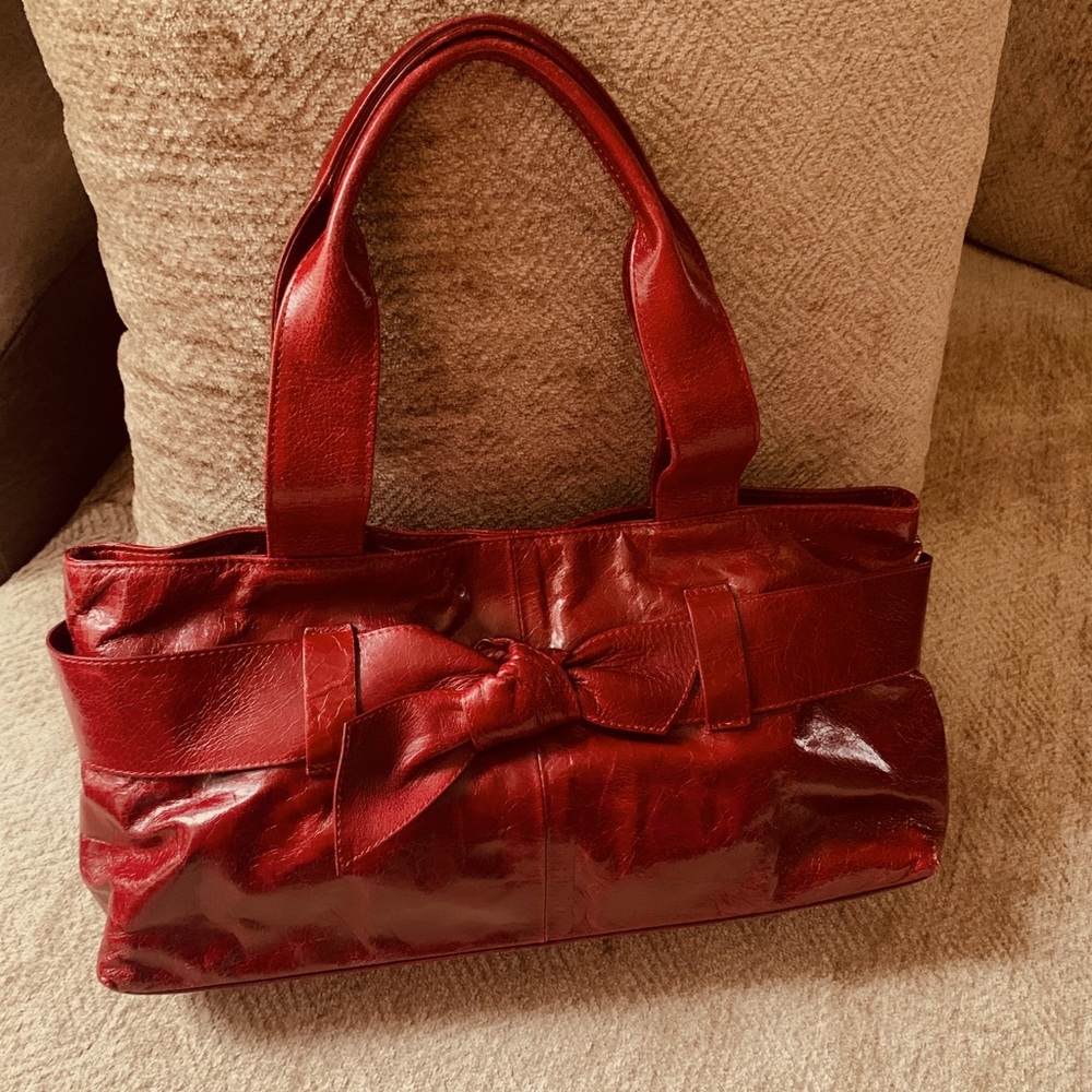 MADE IN ITALY RED BAG ROBERTA GANDOLFI LEATHER